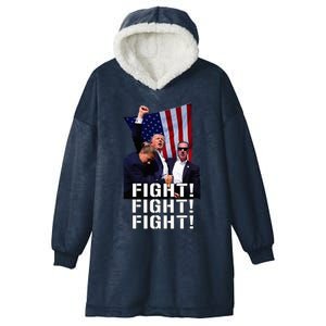 Trump Fist Pump Shot At Trump 2024 Trump Survives Rally Hooded Wearable Blanket