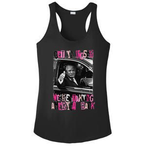 Trump Fist Pumped Fight Pray For Trump America Ladies PosiCharge Competitor Racerback Tank