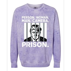 Trump For Prison 2024 Support Trump 4th Of July Colorblast Crewneck Sweatshirt