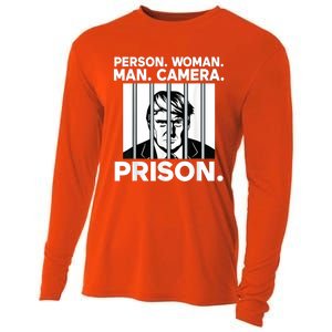 Trump For Prison 2024 Support Trump 4th Of July Cooling Performance Long Sleeve Crew