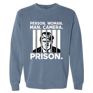 Trump For Prison 2024 Support Trump 4th Of July Garment-Dyed Sweatshirt