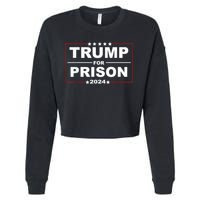 Trump For Prison 2024 Support Trump 4th Of July Cropped Pullover Crew