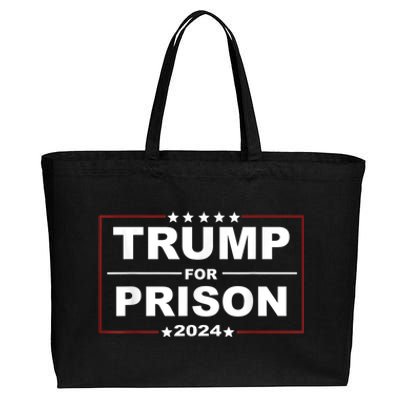 Trump For Prison 2024 Support Trump 4th Of July Cotton Canvas Jumbo Tote