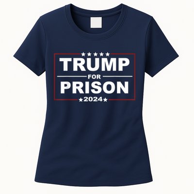 Trump For Prison 2024 Support Trump 4th Of July Womens T-Shirt