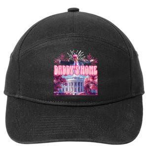 Trump Firework Pink DaddyS Home Trump 2024 7-Panel Snapback Hat