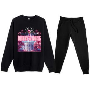 Trump Firework Pink DaddyS Home Trump 2024 Premium Crewneck Sweatsuit Set