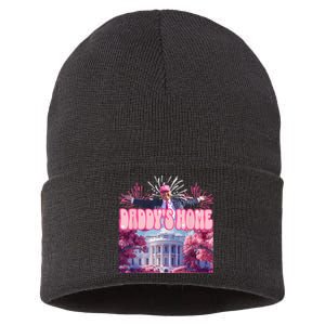 Trump Firework Pink DaddyS Home Trump 2024 Sustainable Knit Beanie