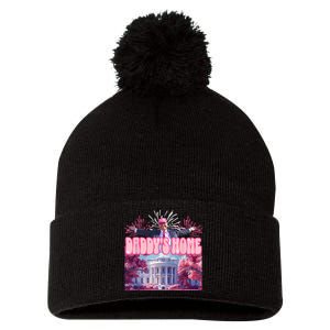 Trump Firework Pink DaddyS Home Trump 2024 Pom Pom 12in Knit Beanie