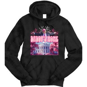 Trump Firework Pink DaddyS Home Trump 2024 Tie Dye Hoodie