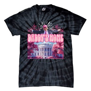 Trump Firework Pink DaddyS Home Trump 2024 Tie-Dye T-Shirt