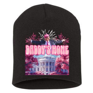 Trump Firework Pink DaddyS Home Trump 2024 Short Acrylic Beanie