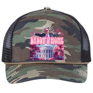 Trump Firework Pink DaddyS Home Trump 2024 Retro Rope Trucker Hat Cap