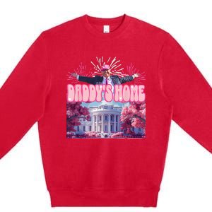 Trump Firework Pink DaddyS Home Trump 2024 Premium Crewneck Sweatshirt