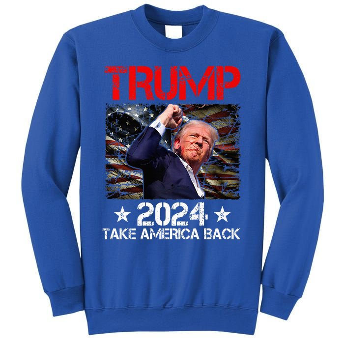 Trump Fist Pump Shot At Trump 2024 Trump Survives Rally Premium Sweatshirt