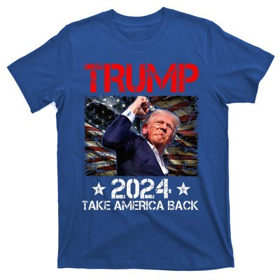 Trump Fist Pump Shot At Trump 2024 Trump Survives Rally Premium T-Shirt