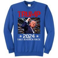 Trump Fist Pump Shot At Trump 2024 Trump Survives Rally Premium Tall Sweatshirt