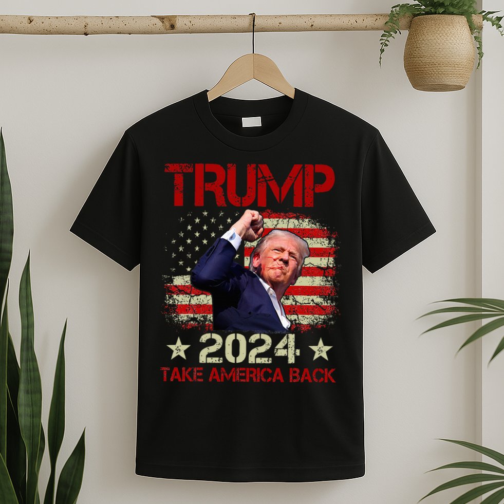 Trump Fist Pump Shot At Trump 2024 Trump Survives Rally T-Shirt