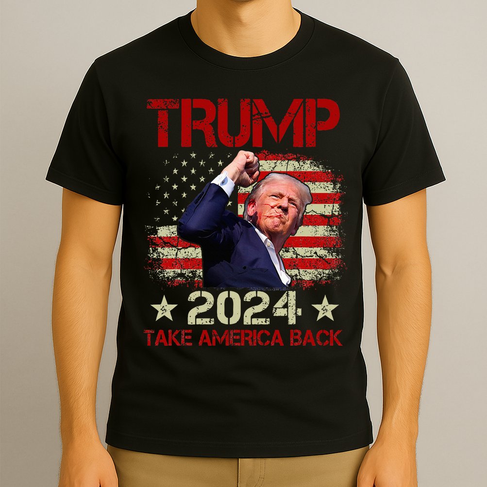 Trump Fist Pump Shot At Trump 2024 Trump Survives Rally T-Shirt