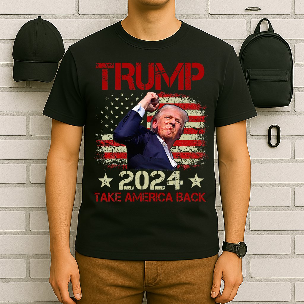 Trump Fist Pump Shot At Trump 2024 Trump Survives Rally T-Shirt