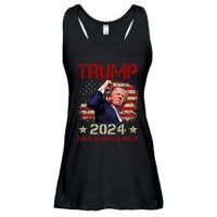 Trump Fist Pump Shot At Trump 2024 Trump Survives Rally Ladies Essential Flowy Tank