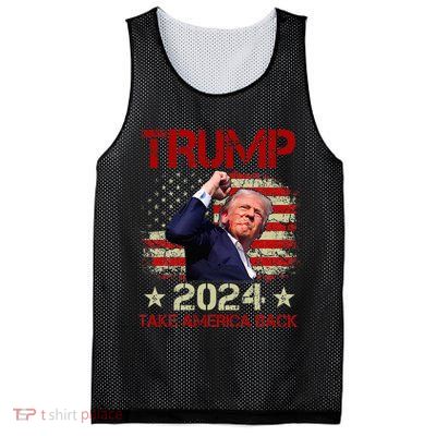 Trump Fist Pump Shot At Trump 2024 Trump Survives Rally Mesh Reversible Basketball Jersey Tank