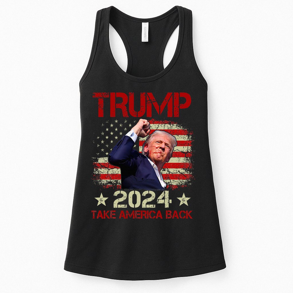 Trump Fist Pump Shot At Trump 2024 Trump Survives Rally Womens Tank Top