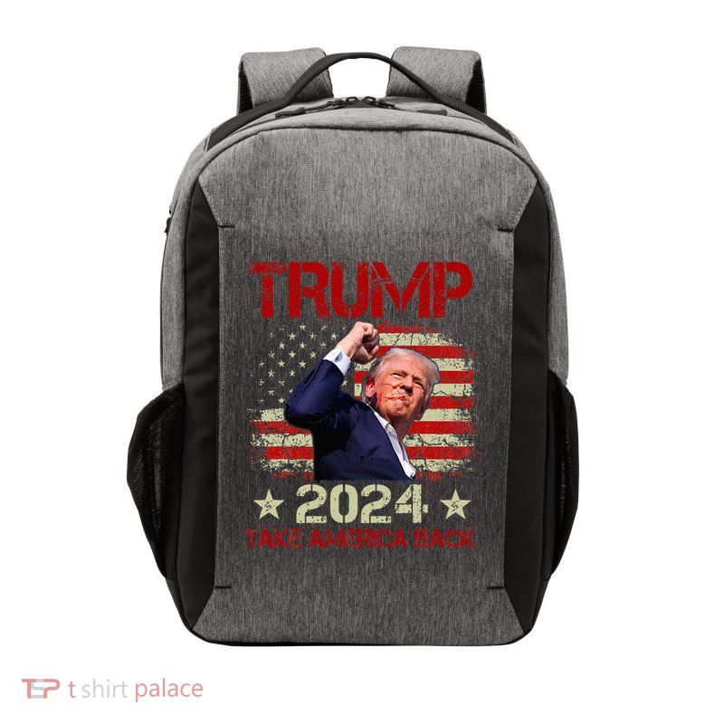 Trump Fist Pump Shot At Trump 2024 Trump Survives Rally Vector Backpack