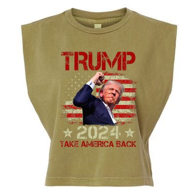 Trump Fist Pump Shot At Trump 2024 Trump Survives Rally Garment-Dyed Women's Muscle Tee