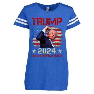 Trump Fist Pump Shot At Trump 2024 Trump Survives Rally Enza Ladies Jersey Football T-Shirt