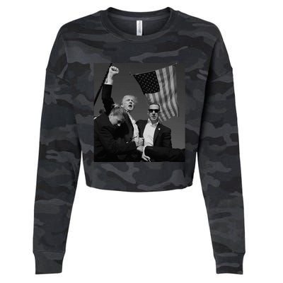 Trump Fist Pump Cropped Pullover Crew