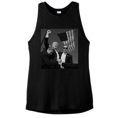 Trump Fist Pump Ladies PosiCharge Tri-Blend Wicking Tank