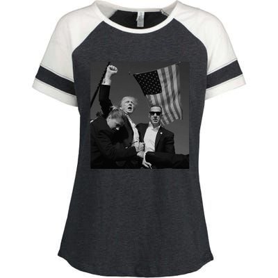 Trump Fist Pump Enza Ladies Jersey Colorblock Tee