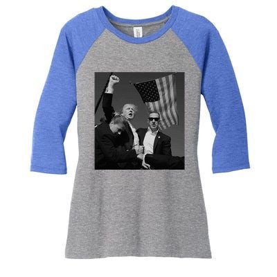 Trump Fist Pump Women's Tri-Blend 3/4-Sleeve Raglan Shirt