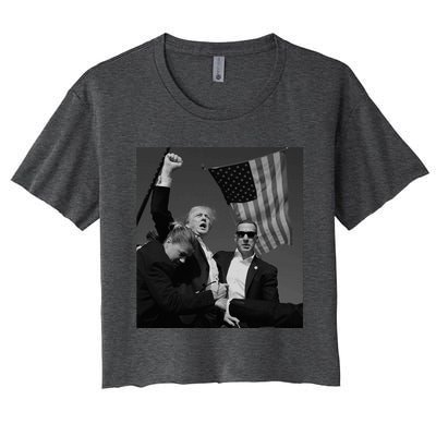 Trump Fist Pump Women's Crop Top Tee