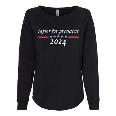 Taylor For President 2024 Womens California Wash Sweatshirt