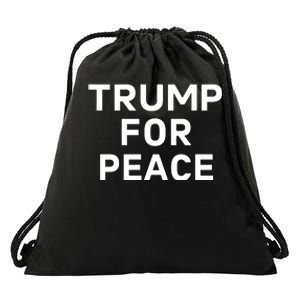 Trump For Peace Drawstring Bag