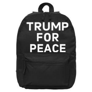 Trump For Peace 16 in Basic Backpack