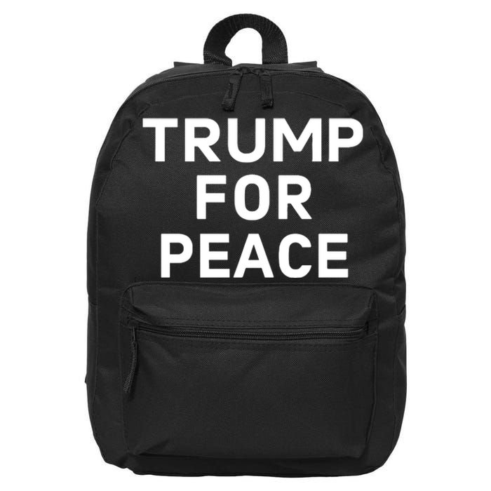 Trump For Peace 16 in Basic Backpack