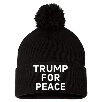 Trump For Peace Pom Pom 12in Knit Beanie