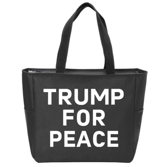 Trump For Peace Zip Tote Bag