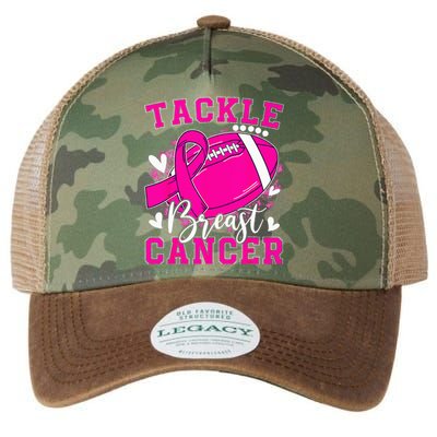 Tackle Football Pink Ribbon Breast Cancer Awareness Kids Legacy Tie Dye Trucker Hat