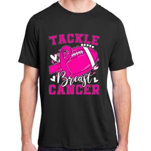 Tackle Football Pink Ribbon Breast Cancer Awareness Kids Adult ChromaSoft Performance T-Shirt