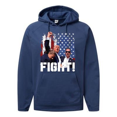 Trump First Pump Fight Performance Fleece Hoodie