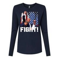 Trump First Pump Fight Womens Cotton Relaxed Long Sleeve T-Shirt