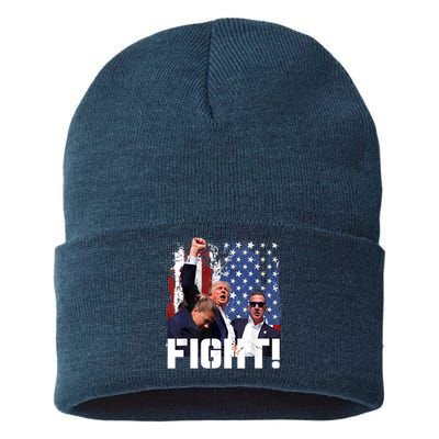 Trump First Pump Fight Sustainable Knit Beanie