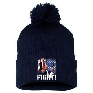 Trump First Pump Fight Pom Pom 12in Knit Beanie