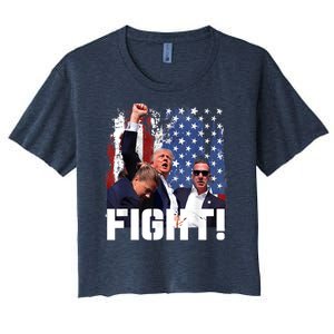 Trump First Pump Fight Women's Crop Top Tee