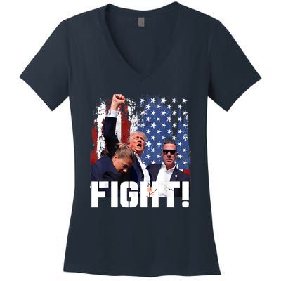 Trump First Pump Fight Women's V-Neck T-Shirt