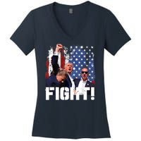 Trump First Pump Fight Women's V-Neck T-Shirt