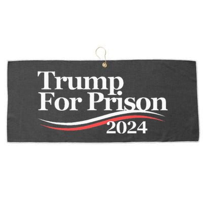 Trump For Prison 2024 Large Microfiber Waffle Golf Towel